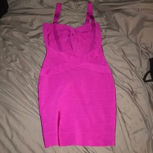 Magenta bandage dress